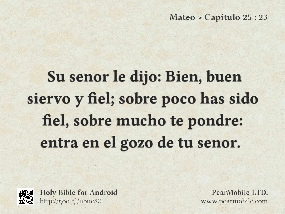 Mateo, Capítulo 25:23